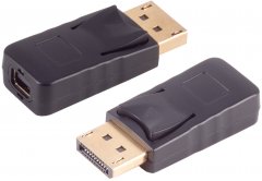 DisplayPort 1.2 Adapter, MiniDP-Buchse, 4K, schwarz - 4K \(60Hz\), 4:4, HDCP 1.3, 1.1 - HDCP 2.2