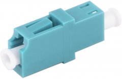 LWL-Verbinder, LC-LC, Simplex, aqua - LC-Simplex Buchse auf LC-Simplex Buchse, Keramik, Multimode