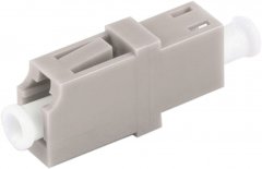 LWL-Verbinder, LC-LC, Simplex, beige - LC-Simplex Buchse auf LC-Simplex Buchse, Keramik, Multimode
