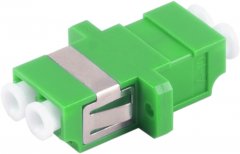 LWL-Verbinder, LC-LC, Duplex, gr�n - LC-Duplex Buchse auf LC-Duplex Buchse, Keramik, Singlemode