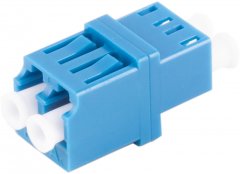 LWL-Verbinder, LC-LC, RJ45 Style, Duplex, blau - LC-Duplex Buchse auf LC-Duplex Buchse, Keramik