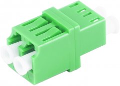 LWL-Verbinder, LC-LC, RJ45 Style, Duplex, gr�n - LC-Duplex Buchse auf LC-Duplex Buchse, Keramik