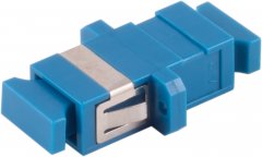LWL-Verbinder, SC-SC, Simplex, blau - SC-Simplex Buchse auf SC-Simplex Buchse, Keramik, Singlemode