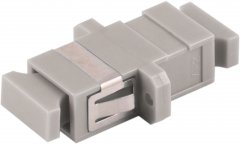 LWL-Verbinder, SC-SC, Simplex, beige - SC-Simplex Buchse auf SC-Simplex Buchse, Keramik, Multimode