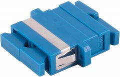 LWL-Verbinder, SC-SC, Duplex, blau - SC-Duplex Buchse auf SC-Duplex Buchse, Keramik, Singlemode