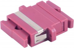 LWL-Verbinder, SC-SC, Duplex, violett - SC-Duplex Buchse auf SC-Duplex Buchse, Keramik, Multimode