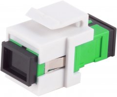 LWL-Keystone Verbinder, SC-SC, Simplex, gr�n - SC-Simplex Buchse auf SC-Simplex Buchse, Keramik