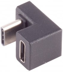 USB-C Adapter 3.1 Gen 2 180� U-Form SuperSpeed 10Gbps PVC schwarz - USB-C 3.1 Gen 2, 180� U-Form