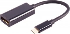 USB-C auf DisplayPort Adapter 8K UHD 60Hz DP 2.0 Alt Mode DSC HDR schwarz - Adapter 8-Pin auf 3,5mm