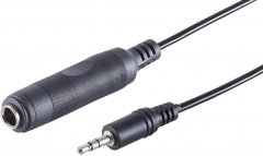 Klinkenstecker 3,5mm TRS auf Klinkenbuchse 6,3mm TRS Adapter Kopfh�rer Headset Mischpult - Klinke