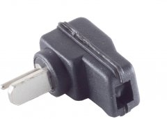 Winkel Lautsprechernormstecker l�tbar Kunststoff schwarz - Lautsprecher Normstecker Winkel, l�tbar