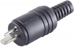 Lautsprechernormstecker schraubbar gerade Kunststoff schwarz - Lautsprecher Normstecker gerade