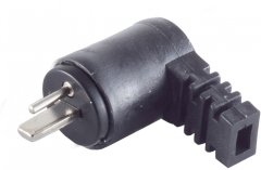 Winkel Lautsprechernormstecker schraubbar Kunststoff schwarz - Lautsprecher Normstecker Winkel