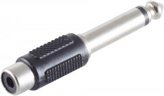 Adapter Klinkenstecker Mono 6,3 mm auf Cinchkupplung Audio - Audioadapter RCA auf Klinke, Signal