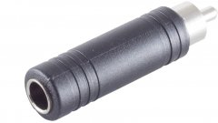 Adapter Cinchstecker auf Klinkenkupplung Mono 6,3 mm Audio - Audioadapter Cinch auf Klinke 6,3mm