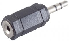 Adapter Klinkenstecker Stereo 3,5 mm auf Klinkenkupplung Stereo 2,5 mm Audio - 3,5mm Stereo auf
