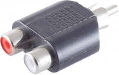 Adapter Cinchstecker auf 2� Cinchkupplung Audio - Audioadapter Cinch Y-Splitter, RCA auf 2x RCA