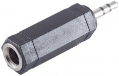 Adapter Klinkenstecker Stereo 3,5 mm auf Klinkenkupplung Stereo 6,3 mm Audio - 3,5mm Stereo auf