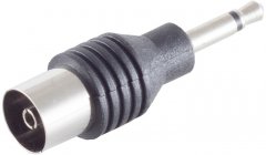 Adapter Klinkenstecker Mono 3,5 mm auf Koaxkupplung Audio - Audioadapter Klinke 3,5mm auf Koax