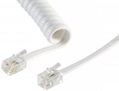 Telefonkabel Western-Stecker 4/4 Western-Stecker 4/4 4 m wei� - Western 4/4 auf Western 4/4