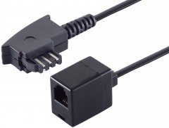 Telefon-Adapter TAE-F-Stecker Western-Buchse 8/4 - TAE-F-Stecker auf Western-Buchse 8/4, Telefon