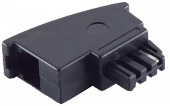 Telefon-Adapter TAE-F-Stecker Western-Buchse 6/4 \(Import, kompakt\) - TAE-F-Stecker auf