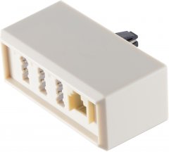 Telefon-Adapter TAE-F-Stecker TAE-Buchse NFN + Western-Buchse 6/4 - TAE-F auf TAE-NFN +