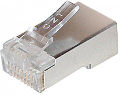 Modular-Stecker 8-polig, geschirmt, vergoldet, vergoldet, Selbstkonfektionierung, Telefonkabel