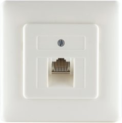 UAE-Anschlu�dose 1�8, Metallrahmen, Unterputz - UAE-Dose 1�8 Metallrahmen, RJ45 Unterputz, ISDN