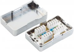 Cat.6 LSA-Anschlussbox mit LSA-Verbinder, f�r Netzwerkverkabelung - Cat.6 LSA-Anschlussbox