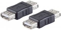 USB-A Verbinder Buchse/Buchse, 2.0, 480 Mbps - USB-A Verbinder Buchse/Buchse, 2.0, 480Mbps