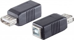 USB-A auf USB-B Verbinder, Buchse/Buchse, 480 Mbps - USB-A auf USB-B Verbinder, Buchse/Buchse, 2.0,