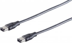 FireWire-Kabel IEEE 1394 (6-pol/6-pol), 5 m - für Camcorder, DV-Geräte und externe Festplatten.
