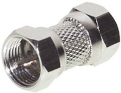 F-Doppelstecker, EC - F-Doppelstecker, F-Stecker auf F-Stecker, 75 Ohm, SAT - F-Stecker auf