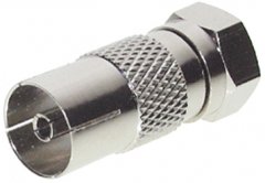 IEC-Buchse auf F-Stecker - TV IEC-Buchse auf F-Stecker Adapter, DVB-T auf SAT, Koaxial Antenne