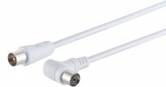 Antennenkabel, Winkel/ Gerade, >80 dB, weiß, 10m - IEC Antennenkabel Winkel/Gerade, >80dB, DVB-T