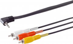 SMA-Einbaubuchse, Zentralbefestigung, vergoldet - BNC-Stecker auf BNC-Stecker, 75 Ohm, Metall