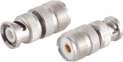 BNC - Stecker auf IEC Stecker - BNC-Stecker auf BNC-Buchse, Metall, T-St�ck, 75 Ohm - BNC-Stecker