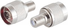 N - Stecker auf F - Kupplung - SMA-Buchse auf BNC-Stecker, 50 Ohm, Metall, Adapter - N-Stecker auf