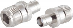 N - Kupplung auf  BNC - Kupplung - N-Kupplung auf BNC-Kupplung, 50 Ohm, Metall, Adapter