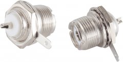 UHF - Verbinder, Kupplung/Kupplung - N-Buchse auf N-Buchse, 50 Ohm, Metall, Verbinder