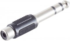 Adapter Klinkenstecker Stereo 6,3 mm auf Cinchkupplung Audio - Audioadapter Stereo-Klinke 6,3mm auf