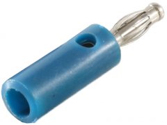 Bananenstecker l�tbar Kunststoff blau 4mm Labor - 4mm Sicherheitsbananenstecker, Labor HiFi