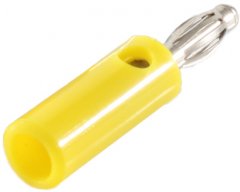 Bananenstecker l�tbar Kunststoff gelb 4mm Labor - 4mm Sicherheitsbananenstecker, Labor HiFi
