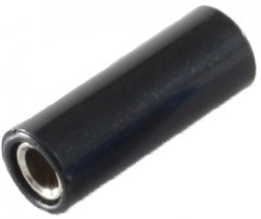 Bananenkupplung schraubbar schwarz 4mm Labor Einbau - 4mm Sicherheitsbananenkupplung schraubbar