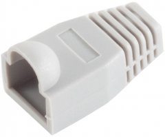 Knickschutzt�lle f�r RJ45-Stecker, grau, Kabelknickschutz, Zugentlastung - Knickschutz f�r