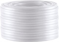 Telefonkabel 4-adrig, flach, wei�, 50 m - Telefonkabel 4-adrig flach, Meterware Spule, AWG 28