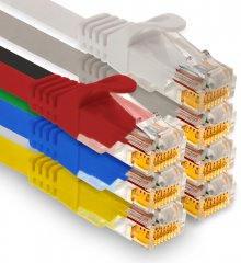 1aTTack LAN-Kabel 1.5m Cat7 UTP Patch-Ethernetkabel 10 Gb/s RJ45 Stecker CAT6a 7 Farben