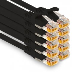 1aTTack LAN-Kabel 2m Cat7 UTP Patch-Ethernetkabel 10 Gb/s RJ45 Stecker CAT6a 10x schwarz