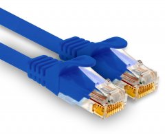 1aTTack LAN-Kabel 0.25m Cat7 UTP Patch-Ethernetkabel 10 Gb/s RJ45 Stecker CAT6a 1x blau